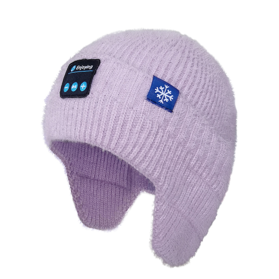 Bluetooth Beanie Hat korvaläppäkuulokkeet Purppura