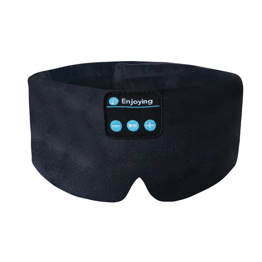 Puuvillainen Bluetooth Sleep Eye Eye Mask Musta