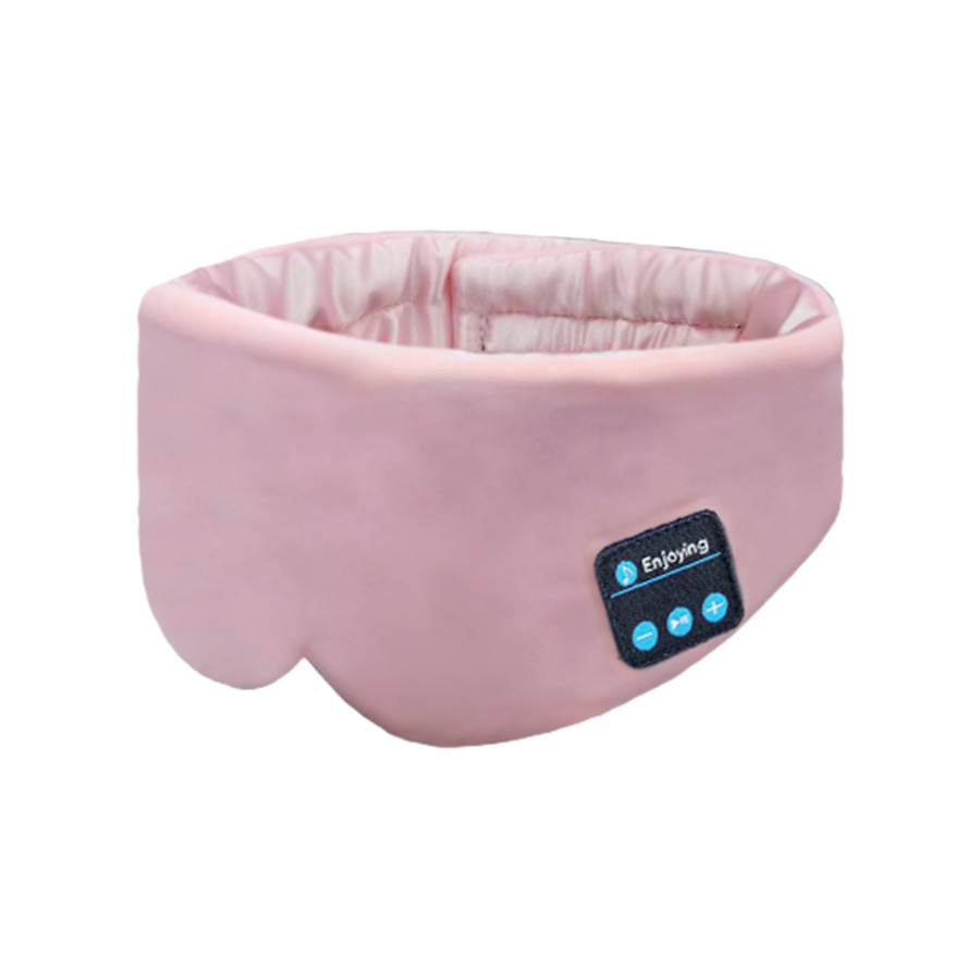 Silkki Bluetooth Sleep Eye Mask Sleeping Headphoens sivupalkki Pinkki